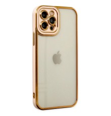 iPhone 12 Pro Kılıf Liva Lens Silikon - Rose