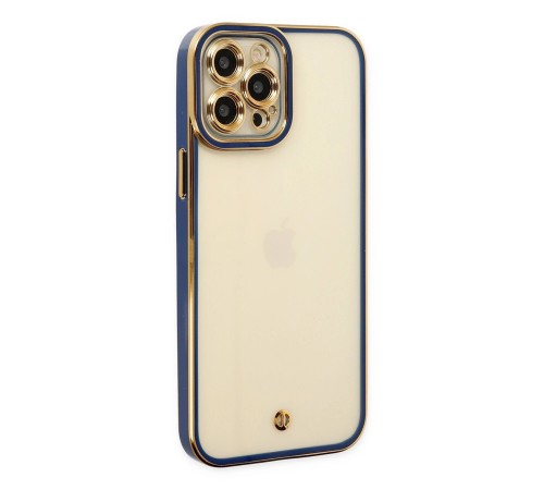 iPhone 12 Pro Kılıf Liva Lens Silikon - Mavi