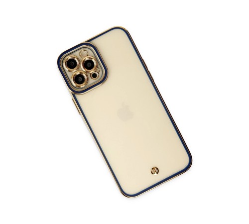 iPhone 12 Pro Kılıf Liva Lens Silikon - Mavi
