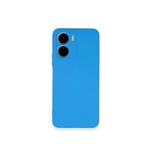 Vivo Y16 Kılıf Nano içi Kadife Silikon - Mavi