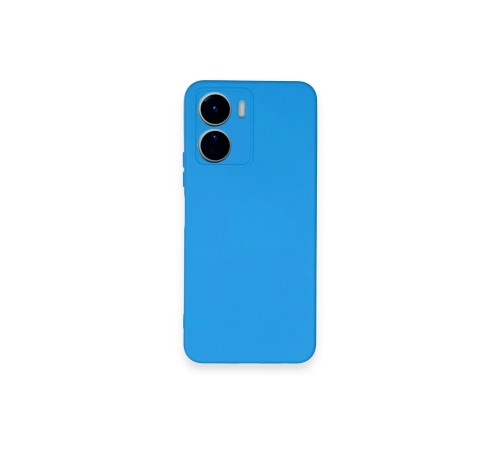 Vivo Y16 Kılıf Nano içi Kadife Silikon - Mavi Vivo Y16 Kılıf Nano içi Kadife Silikon - Mavi