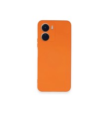 Vivo Y16 Kılıf Nano içi Kadife Silikon - Turuncu