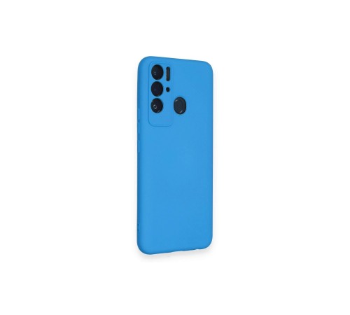 Tecno Pova Neo Kılıf Nano içi Kadife Silikon - Mavi Tecno Pova Neo Kılıf Nano içi Kadife Silikon - Mavi