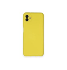 Samsung Galaxy A04 Kılıf Nano içi Kadife Silikon - Sarı