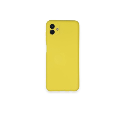 Samsung Galaxy A04 Kılıf Nano içi Kadife Silikon - Sarı Samsung Galaxy A04 Kılıf Nano içi Kadife Silikon - Sarı
