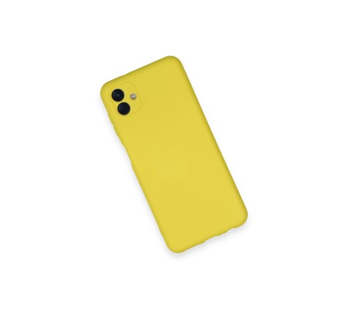 Samsung Galaxy A04 Kılıf Nano içi Kadife Silikon - Sarı Samsung Galaxy A04 Kılıf Nano içi Kadife Silikon - Sarı