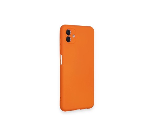 Samsung Galaxy A04 Kılıf Nano içi Kadife Silikon - Turuncu Samsung Galaxy A04 Kılıf Nano içi Kadife Silikon - Turuncu