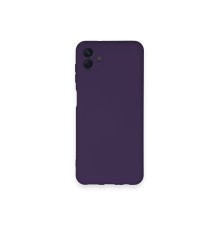 Samsung Galaxy A04 Kılıf Nano içi Kadife Silikon - Mor