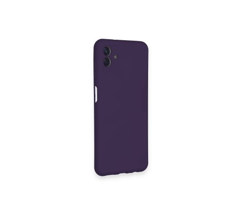 Samsung Galaxy A04 Kılıf Nano içi Kadife Silikon - Mor Samsung Galaxy A04 Kılıf Nano içi Kadife Silikon - Mor
