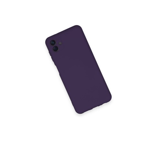 Samsung Galaxy A04 Kılıf Nano içi Kadife Silikon - Mor Samsung Galaxy A04 Kılıf Nano içi Kadife Silikon - Mor