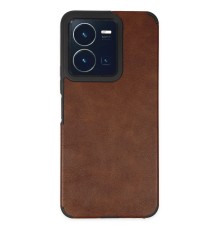 Vivo Y35 Kılıf Loop Deri Silikon - Kahverengi
