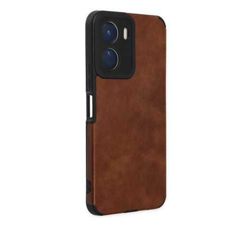 Vivo Y16 Kılıf Loop Deri Silikon - Kahverengi Vivo Y16 Kılıf Loop Deri Silikon - Kahverengi
