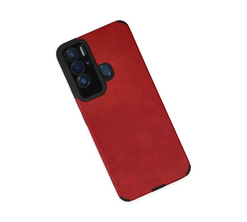 Tecno Pova Neo Kılıf Loop Deri Silikon - Kırmızı Tecno Pova Neo Kılıf Loop Deri Silikon - Kırmızı