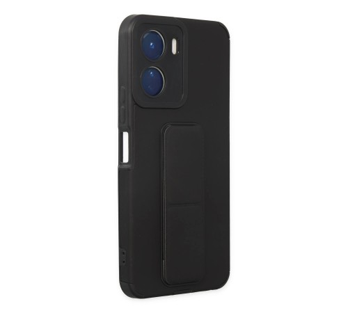 Vivo Y16 Kılıf Mega Standlı Silikon - Siyah