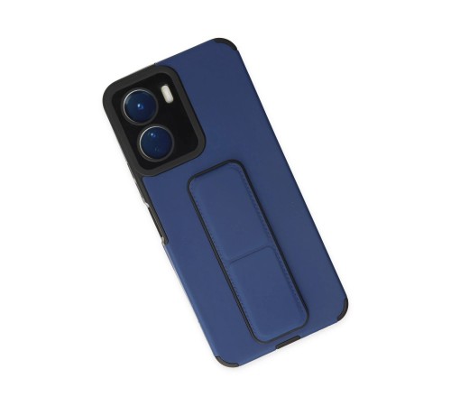 Vivo Y16 Kılıf Mega Standlı Silikon - Mavi
