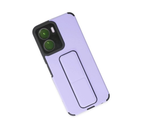 Vivo Y16 Kılıf Mega Standlı Silikon - Lila