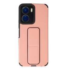 Vivo Y16 Kılıf Mega Standlı Silikon - Pudra