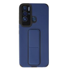 Tecno Pova Neo Kılıf Mega Standlı Silikon - Mavi