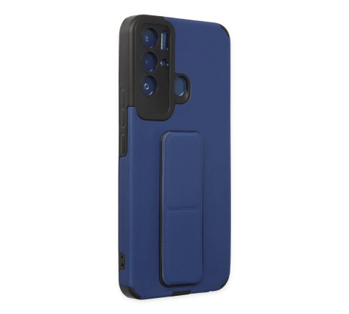 Tecno Pova Neo Kılıf Mega Standlı Silikon - Mavi