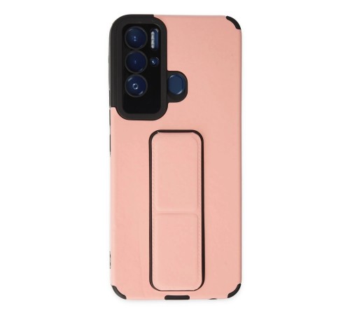 Tecno Pova Neo Kılıf Mega Standlı Silikon - Pudra