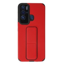 Tecno Pova Neo Kılıf Mega Standlı Silikon - Kırmızı