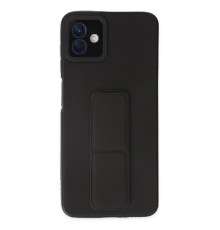 Samsung Galaxy A04 Kılıf Mega Standlı Silikon - Siyah