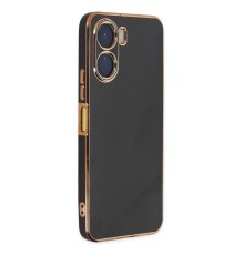 Vivo Y16 Kılıf Volet Silikon - Siyah