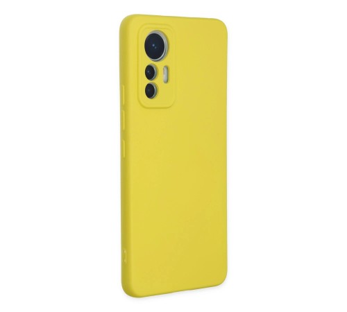 Xiaomi Mi 12 Lite Kılıf Nano içi Kadife Silikon - Sarı Xiaomi Mi 12 Lite Kılıf Nano içi Kadife Silikon - Sarı