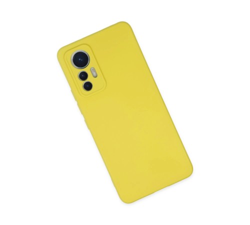 Xiaomi Mi 12 Lite Kılıf Nano içi Kadife Silikon - Sarı Xiaomi Mi 12 Lite Kılıf Nano içi Kadife Silikon - Sarı