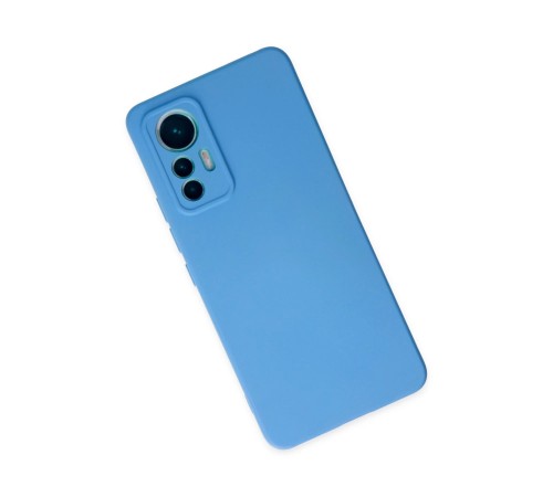 Xiaomi Mi 12 Lite Kılıf Nano içi Kadife Silikon - Mavi Xiaomi Mi 12 Lite Kılıf Nano içi Kadife Silikon - Mavi