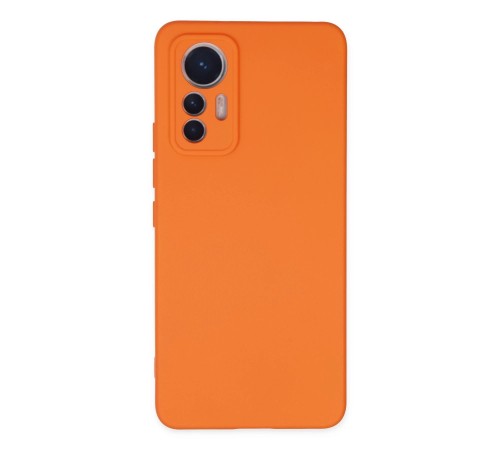 Xiaomi Mi 12 Lite Kılıf Nano içi Kadife Silikon - Turuncu Xiaomi Mi 12 Lite Kılıf Nano içi Kadife Silikon - Turuncu