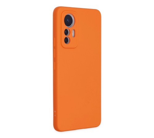 Xiaomi Mi 12 Lite Kılıf Nano içi Kadife Silikon - Turuncu Xiaomi Mi 12 Lite Kılıf Nano içi Kadife Silikon - Turuncu