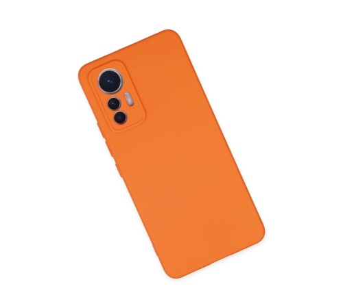 Xiaomi Mi 12 Lite Kılıf Nano içi Kadife Silikon - Turuncu Xiaomi Mi 12 Lite Kılıf Nano içi Kadife Silikon - Turuncu