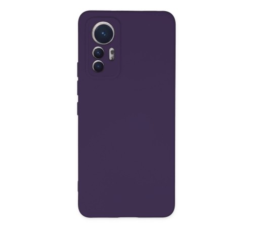 Xiaomi Mi 12 Lite Kılıf Nano içi Kadife Silikon - Mor Xiaomi Mi 12 Lite Kılıf Nano içi Kadife Silikon - Mor