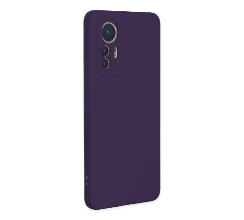 Xiaomi Mi 12 Lite Kılıf Nano içi Kadife Silikon - Mor Xiaomi Mi 12 Lite Kılıf Nano içi Kadife Silikon - Mor
