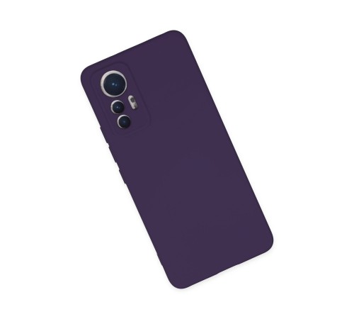 Xiaomi Mi 12 Lite Kılıf Nano içi Kadife Silikon - Mor Xiaomi Mi 12 Lite Kılıf Nano içi Kadife Silikon - Mor