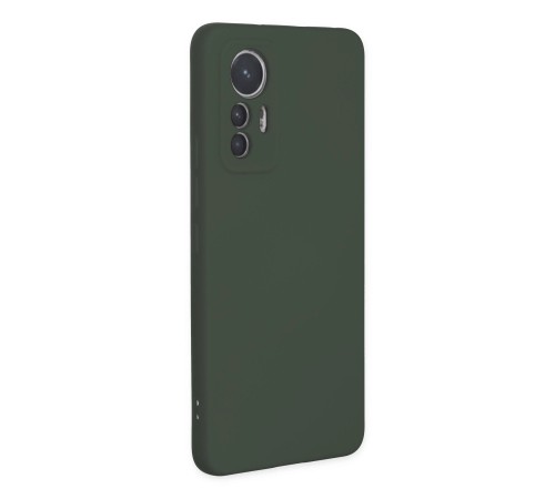 Xiaomi Mi 12 Lite Kılıf Nano içi Kadife Silikon - Koyu Yeşil Xiaomi Mi 12 Lite Kılıf Nano içi Kadife Silikon - Koyu Yeşil