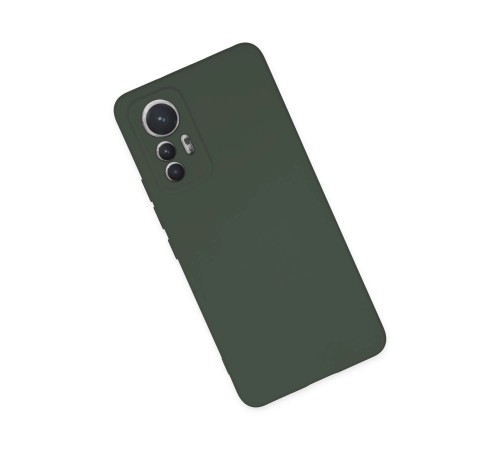 Xiaomi Mi 12 Lite Kılıf Nano içi Kadife Silikon - Koyu Yeşil Xiaomi Mi 12 Lite Kılıf Nano içi Kadife Silikon - Koyu Yeşil