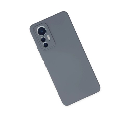 Xiaomi Mi 12 Lite Kılıf Nano içi Kadife Silikon - Gri Xiaomi Mi 12 Lite Kılıf Nano içi Kadife Silikon - Gri