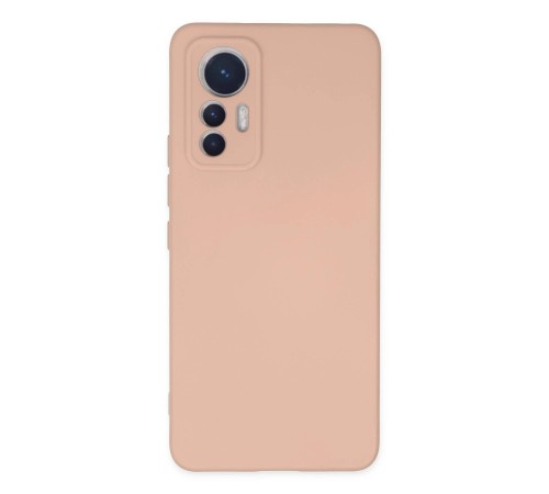 Xiaomi Mi 12 Lite Kılıf Nano içi Kadife Silikon - Pudra Xiaomi Mi 12 Lite Kılıf Nano içi Kadife Silikon - Pudra