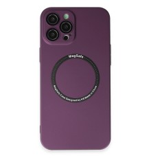 iPhone 12 Pro Max Kılıf Jack Magneticsafe Lens Silikon - Mürdüm