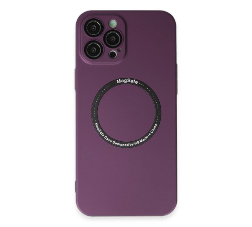 iPhone 12 Pro Max Kılıf Jack Magneticsafe Lens Silikon - Mürdüm iPhone 12 Pro Max Kılıf Jack Magneticsafe Lens Silikon - Mürdüm