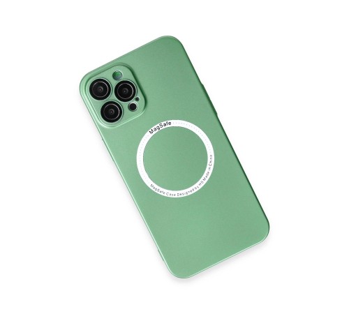 iPhone 12 Pro Max Kılıf Jack Magneticsafe Lens Silikon - Yeşil iPhone 12 Pro Max Kılıf Jack Magneticsafe Lens Silikon - Yeşil