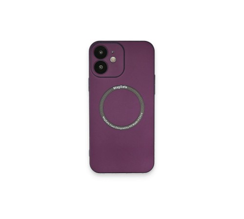 iPhone 12 Kılıf Jack Magneticsafe Lens Silikon - Mürdüm iPhone 12 Kılıf Jack Magneticsafe Lens Silikon - Mürdüm