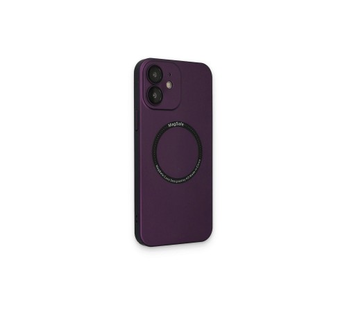 iPhone 12 Kılıf Jack Magneticsafe Lens Silikon - Mürdüm iPhone 12 Kılıf Jack Magneticsafe Lens Silikon - Mürdüm