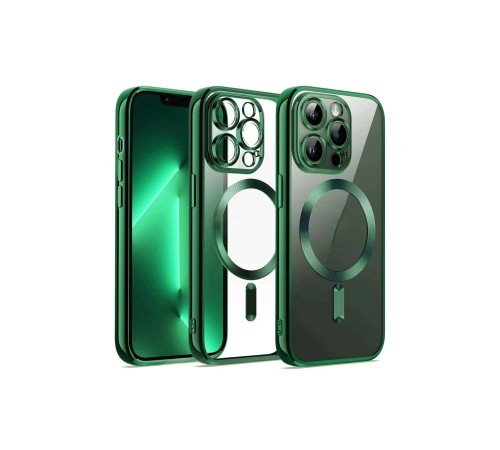 iPhone 12 Pro Kılıf Kross Magneticsafe Kapak - Koyu Yeşil iPhone 12 Pro Kılıf Kross Magneticsafe Kapak - Koyu Yeşil