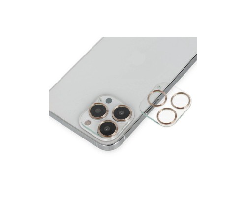 iPhone 14 Pro Max Band Metal Kamera Lens - Gold
