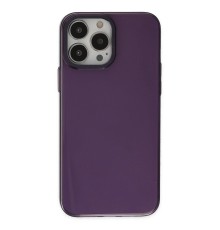 iPhone 13 Pro Max Kılıf Anka PC Sert Metal Kapak - Mor