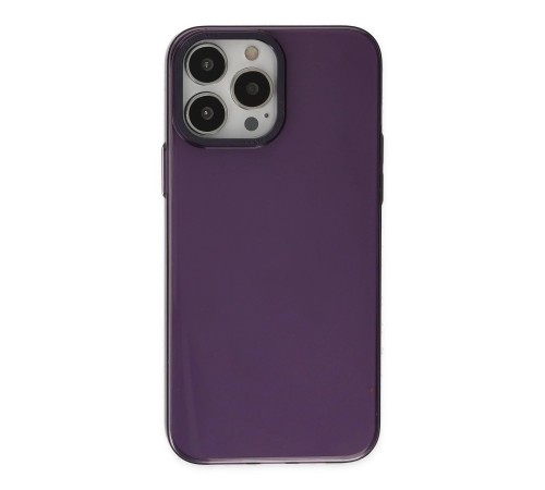iPhone 13 Pro Max Kılıf Anka PC Sert Metal Kapak - Mor iPhone 13 Pro Max Kılıf Anka PC Sert Metal Kapak - Mor