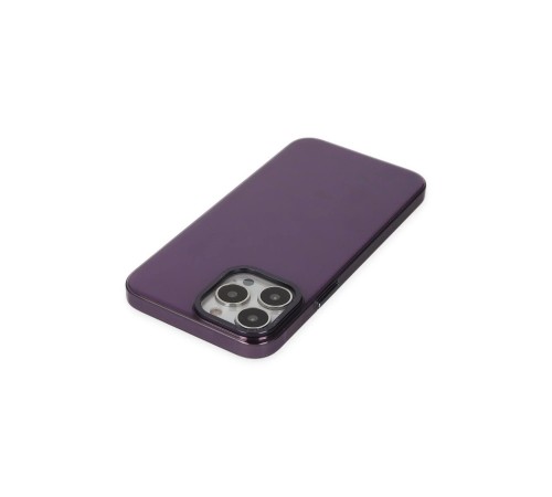 iPhone 13 Pro Max Kılıf Anka PC Sert Metal Kapak - Mor iPhone 13 Pro Max Kılıf Anka PC Sert Metal Kapak - Mor
